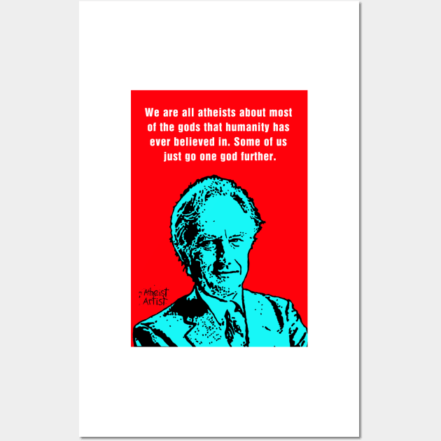 Richard Dawkins atheist Wall Art by DJVYEATES